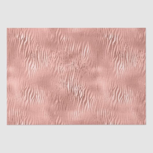 Roos Gold Zebra afdrukken Tissuepapier (Voorkant)