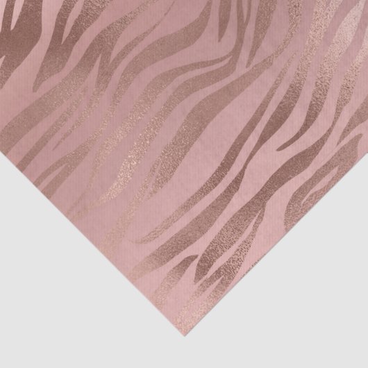 Roos Gold Zebra afdrukken Tissuepapier (Detail)