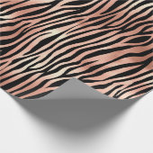 Roos Gold Zebra Print Pattern Wrapping Paper Cadeaupapier (Hoek)
