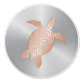 Roos Gold Zee draaien op zilver Keramische Knop (Voorkant)