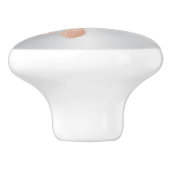 Roos Gold Zee draaien op zilver Keramische Knop (Zijkant)