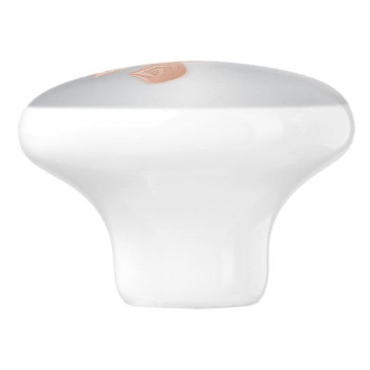 Roos Gold Zee draaien op zilver Keramische Knop (Zijkant)