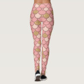 Roos Gold Zeemeermin Schalen met Glitter Leggings (Achterkant)