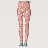 Roos Gold Zeemeermin Schalen met Glitter Leggings (Voorkant)