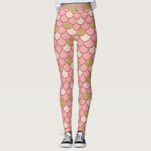 Roos Gold Zeemeermin Schalen met Glitter Leggings