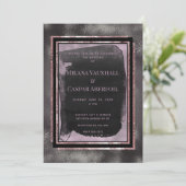 Roos Gold & zwarte Waterverf Kaart (Staand voorkant)