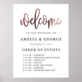 Roos Gold zwarte welkomstvolgorde Poster