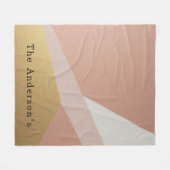 Roos Golden Hour Geometrie Aangepast Fleece Deken (Voorkant (Horizontaal))