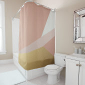Roos Golden Hour Geometry Douchegordijn (In situ)