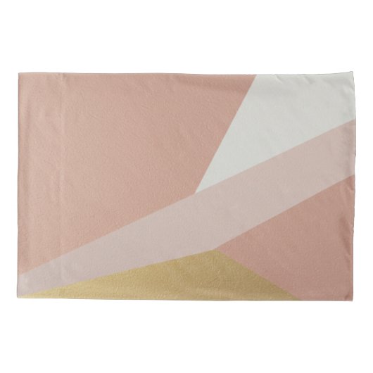 Roos Golden Hour Geometry Kussensloop (Achterkant-Links)