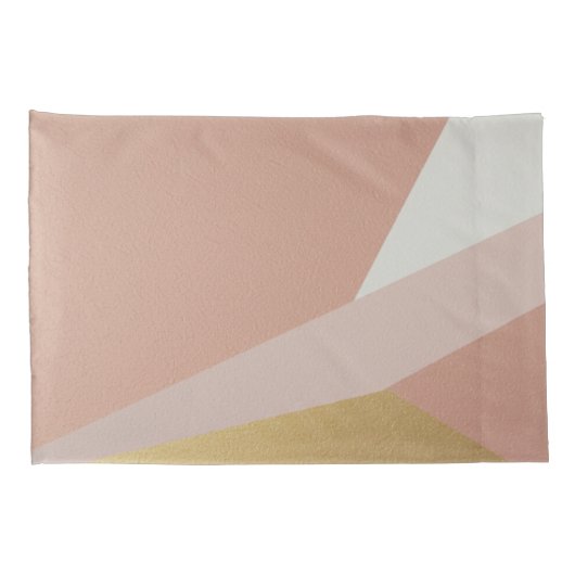 Roos Golden Hour Geometry Kussensloop (Achterkant-Rechts)