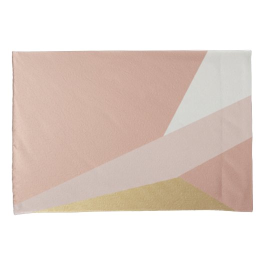 Roos Golden Hour Geometry Kussensloop (Voorkant-Rechts)