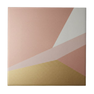 Roos Golden Hour Geometry Tegeltje
