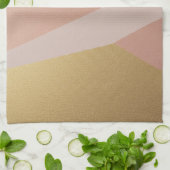 Roos Golden Hour Geometry Theedoek (Gevouwen)