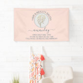 Roos Golden Logo Hairdresser Beauty Salon Studio Spandoek (Insitu)