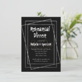 Roos | Gothic Chalkboard Grunge Rehearsal Kaart (Staand voorkant)