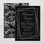 Roos | Gothic Chalkboard Grunge Rehearsal Kaart (Voorkant / Achterkant)