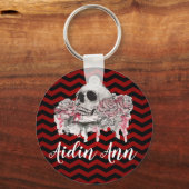 Roos Gothic Chevron r.d. Sleutelhanger (Voorkant)