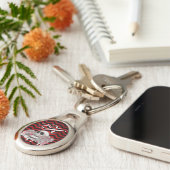 Roos Gothic Chevron r.d. Sleutelhanger (Zijkant)