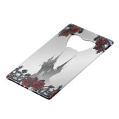 Roos Gothic Mansion Creditkaart Flessenopener (Achterkant Gekanteld)