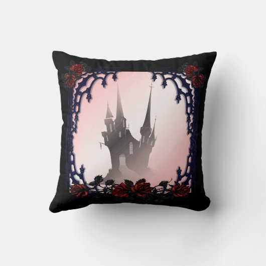 Roos Gothic Mansion Kussen (Achterkant)
