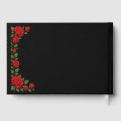 Roos Gotische bruiloft gastenboek (Achterkant)