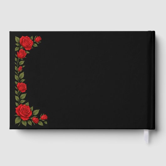 Roos Gotische bruiloft gastenboek (Achterkant)