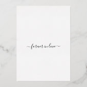 roos goud abstract romantisch bruiloft echt folie uitnodiging (Achterkant)