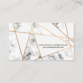 Roos Goud Abstracte Metallic Lijnen | Marmer Visitekaartje (Achterkant)