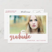 Roos Goud Afstuderen | Uitnodiging voor afstudeerf (Voorkant / Achterkant)