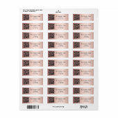 Roos goud bedrijf qr code retouradres etiket (Full Sheet)