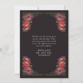 Roos Goud Betoverde Tuin Trouwen Dank u kaart (Achterkant)