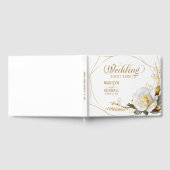 Roos Goud Biologische Bloemen Bruiloft Gastenboek (Volledig)