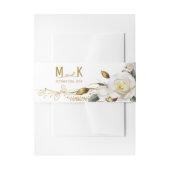 Roos Goud Biologische Bloemen Bruiloft Uitnodigingen Wikkel (Voorkant Voorbeeld)