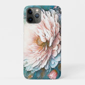 Roos Goud Blauwgroen Bloom Art Case-Mate iPhone Case (Achterkant)