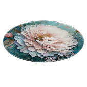 Roos Goud Blauwgroen Bloom Art Snijplank (Hoek)