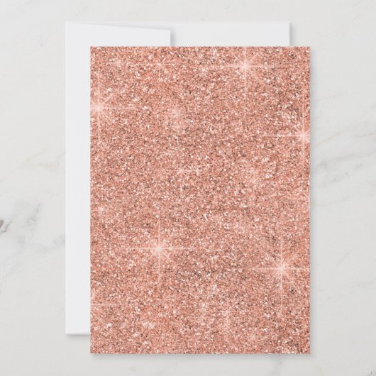 Roos Goud Blauwgroen Glitter & Ribbon Winter Sweet Kaart (Achterkant)