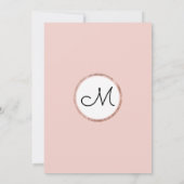 Roos Goud Bloemen Blush Roze Borstel Brunch Bubbly Kaart (Achterkant)