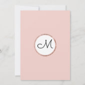 Roos Goud Bloemen Blush Roze Borstel Script Avond Kaart (Achterkant)