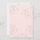 Roos Goud Bloemen Brunch Bubble Vrijgezellenfeest Kaart (Achterkant)