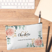 Roos Goud Bloemen Groen Naam Monogram Etui