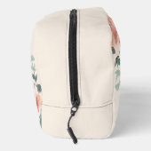 Roos Goud Bloemen Groen Naam Monogram Toilettasje (Rechts)