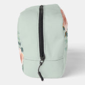 Roos Goud Bloemen Groen Naam Monogram Toilettasje (Rechts)