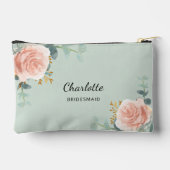 Roos Goud Bloemen Salie Groen Bruidsmeisje Etui (Achterkant)