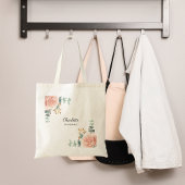 Roos Goud Bloemen Salie Groen Bruidsmeisje Tote Bag