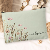 Roos Goud Bloemen Wijze Groene Naam Monogram Etui