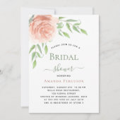 Roos goud bloemengroen elegant Vrijgezellenfeest Kaart (Voorkant)