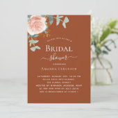 Roos goud bloemenverbrande sinaasappel luxe Vrijge Kaart (Staand voorkant)