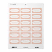 Roos goud/blush roze stippen adresetiketten etiket (Full Sheet)