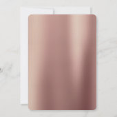 Roos Goud Blush Roze Strepen Glitz Bruiloft Kaart (Achterkant)